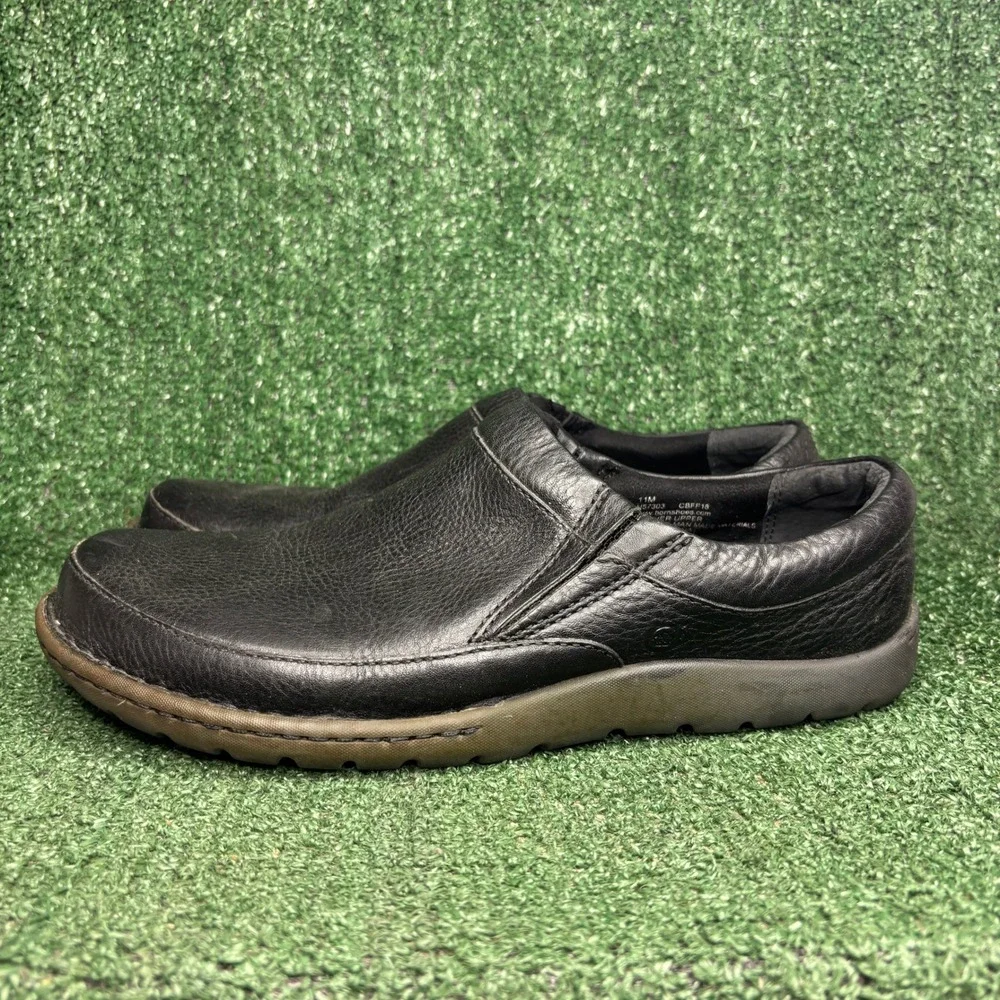Born H57303 Leather Comfort Slip On Loafer Casual Walking Shoe Black Mens Sz 11M